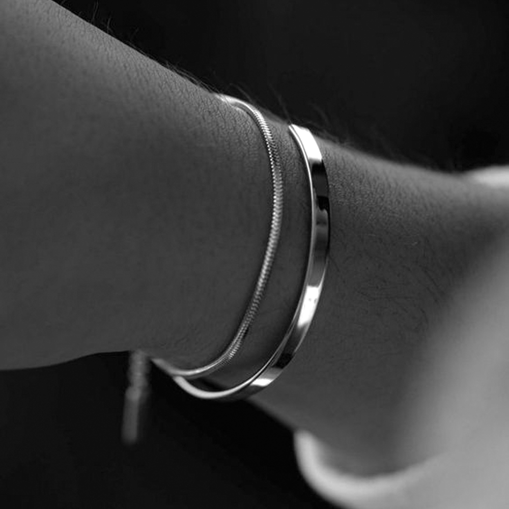 Minimal Silver 5mm Bracelet - Ordinarify